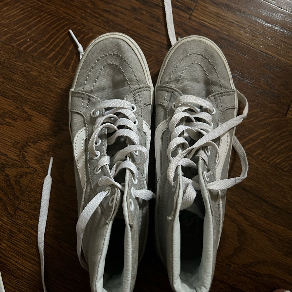 Gray high top vans